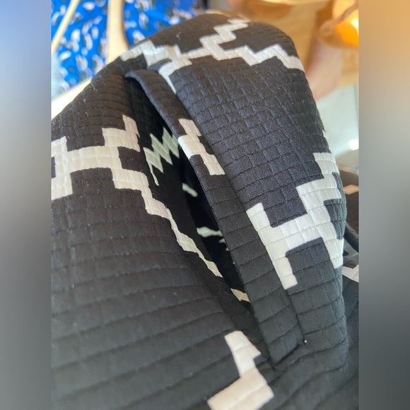 Nine West Black and White Geometric Midi Dress - Picture 5 of 6